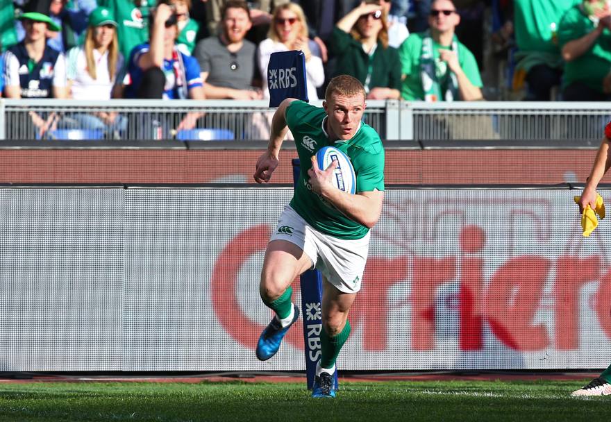 Donnacha Ryan Keith Earls segna un punto per l&#39; Irlanda (Reuters)